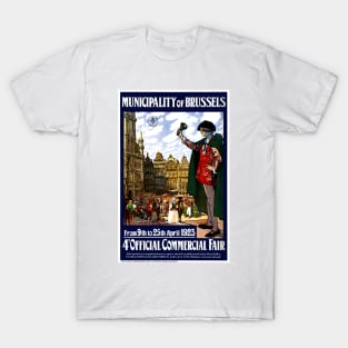 Vintage Travel Poster Belgium Brussels T-Shirt